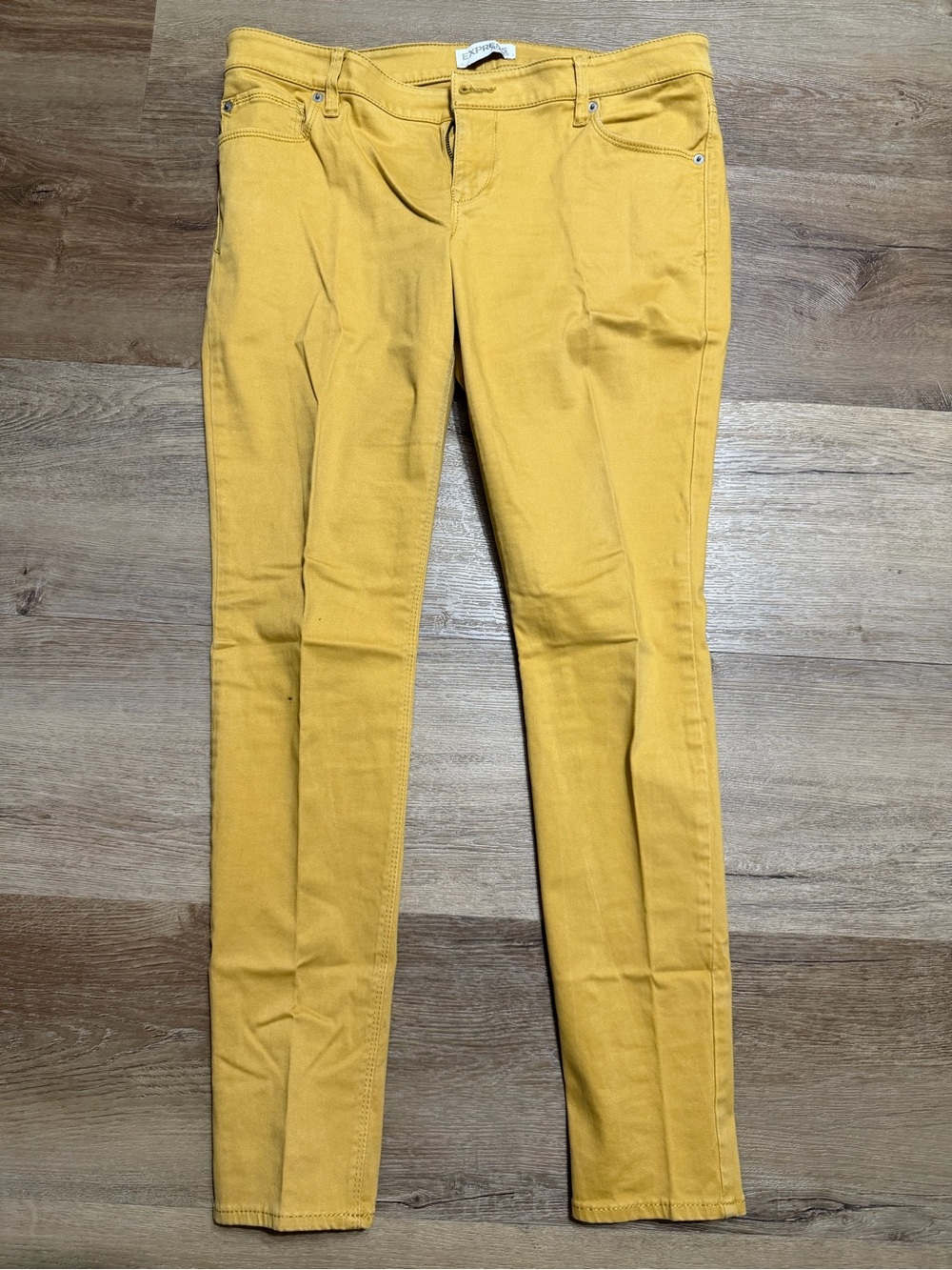 Express Yellow Skinny Jeans
